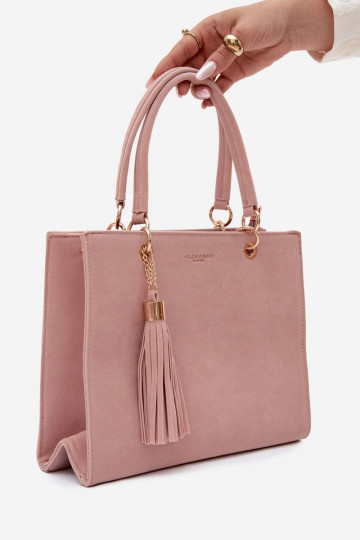 Typ Tasche aus Kunstveloursleder in Rosa Ottilie 2