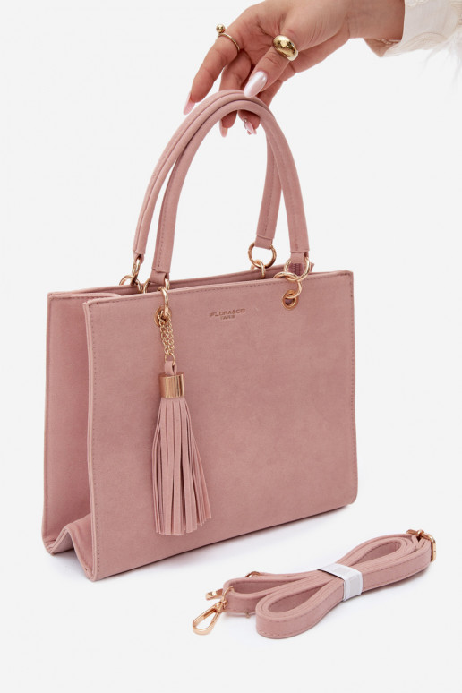 Typ Tasche aus Kunstveloursleder in Rosa Ottilie