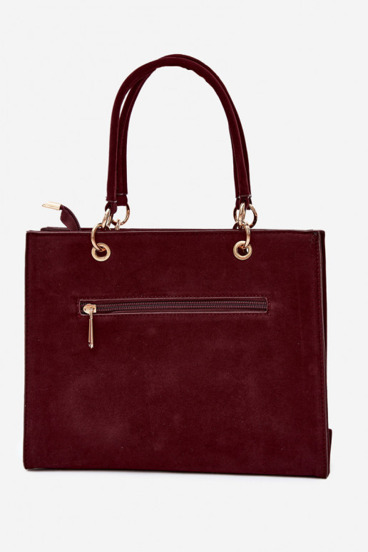 Tasche aus Kunstveloursleder in bordeaux Ottilie