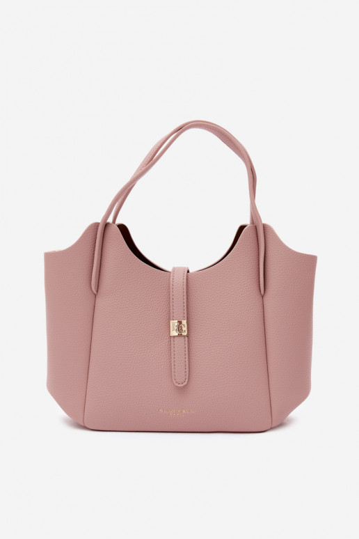 Rosa Handtasche aus Kunstleder Toffee