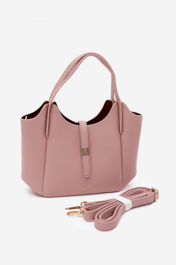 Rosa Handtasche aus Kunstleder Toffee 2