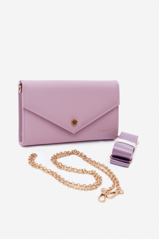Lila Umschlag-Handtasche mit dekorativen Bändern Pauline