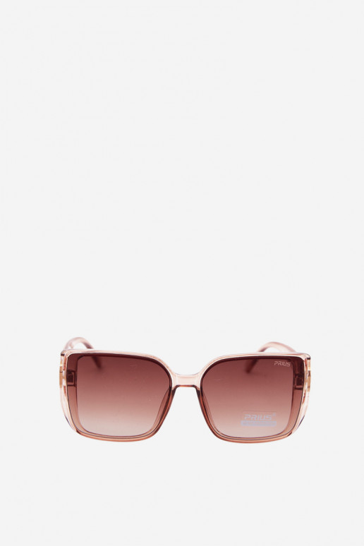 Sonnenbrille mit dekorativen Details in Rosa