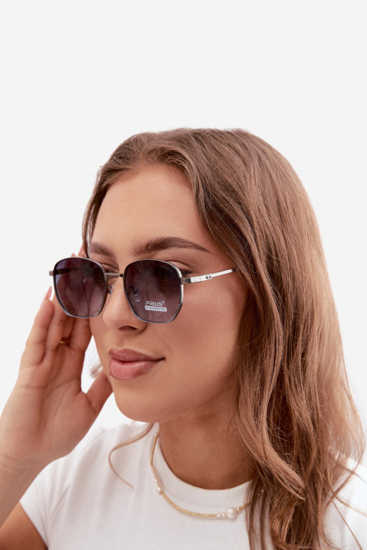 Sonnenbrille mit dünnen Rahmen UV 400 in Dunkelblau