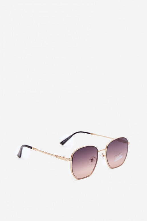 Sonnenbrille mit dünnen Rahmen UV 400 in Braun
