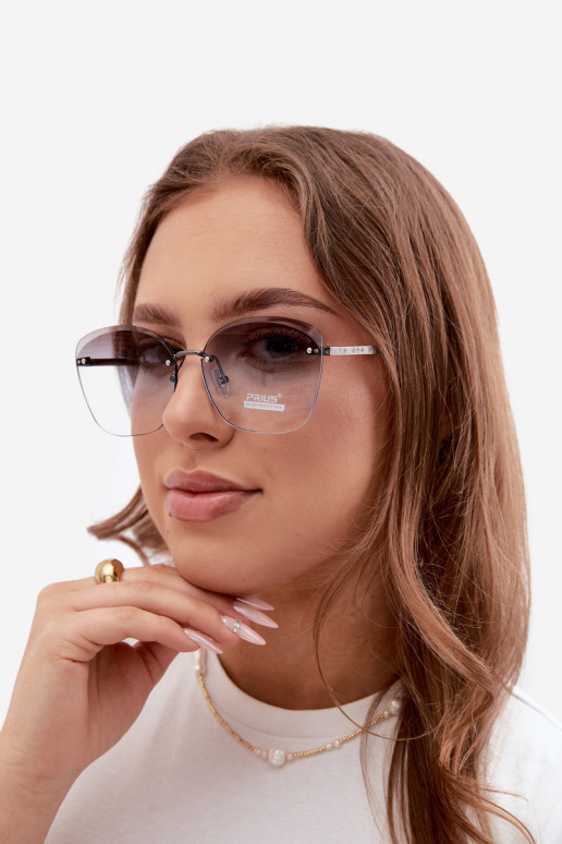 Rahmenlose Sonnenbrille mit UV 400-Filter in Blau