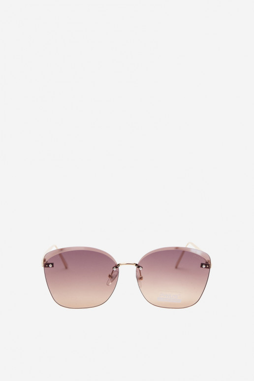 Rahmenlose Sonnenbrille mit UV 400-Filter in Braun