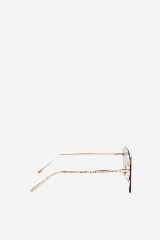 Rahmenlose Sonnenbrille mit UV 400-Filter in Gelb