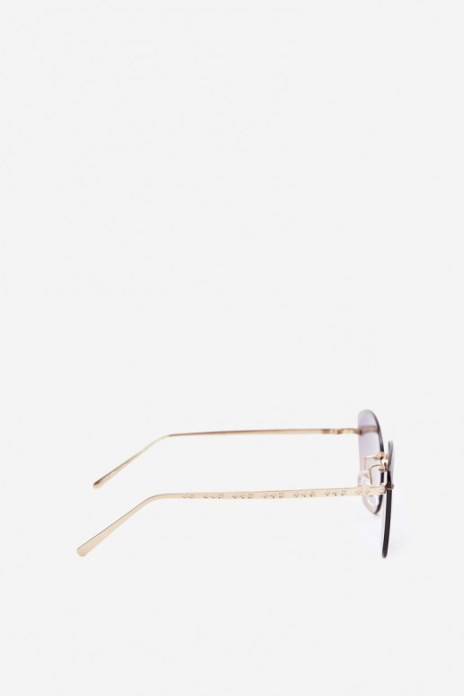 Sonnenbrille randlos mit UV 400 Filter in dunkelbraun