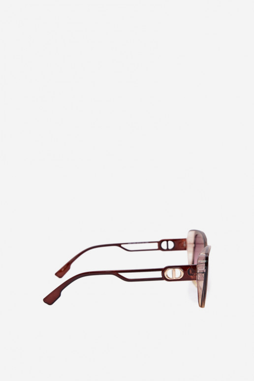 Damen Sonnenbrille im Cat-Eye-Stil braun-gelb