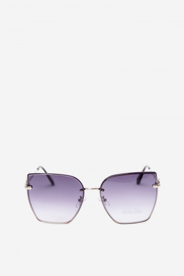 Randlose Cat-Eye-Sonnenbrille mit UV 400 Filter dunkelblau 2