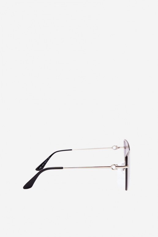 Randlose Cat-Eye-Sonnenbrille mit UV 400 Filter dunkelblau