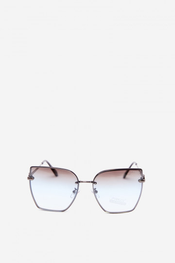 Randlose Cat-Eye-Sonnenbrille mit UV 400 Filter blau 2