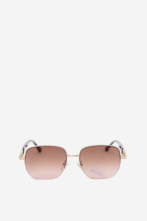 Sonnenbrille mit dünnen Rahmen und UV-Filter, rosa