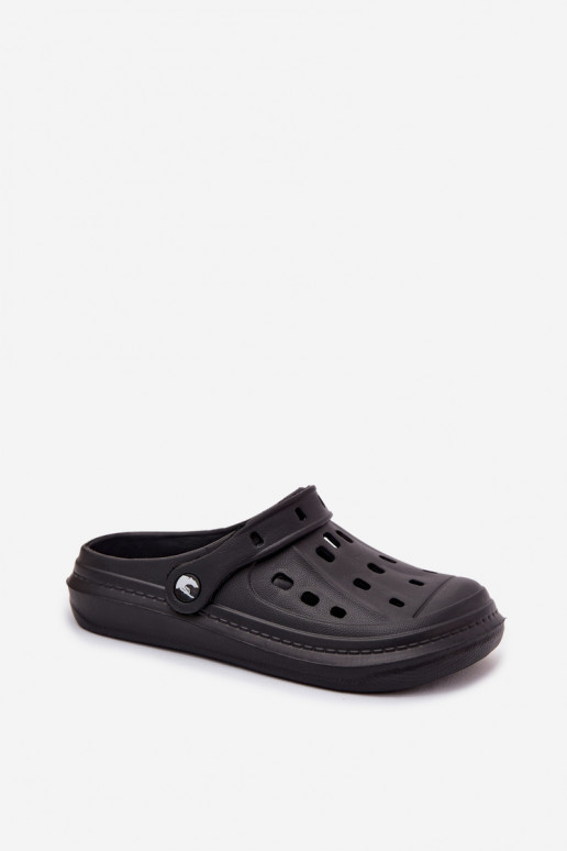 Schwarze Damen leichte Clogs Cobble