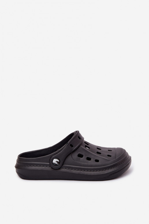 Schwarze Damen leichte Clogs Cobble
