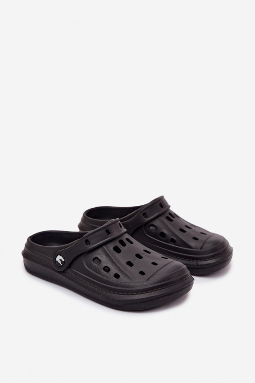 Schwarze Damen leichte Clogs Cobble
