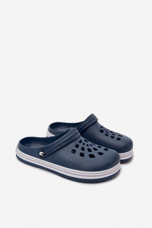 Dunkelblaue Herren leichte Clogs MileĮay