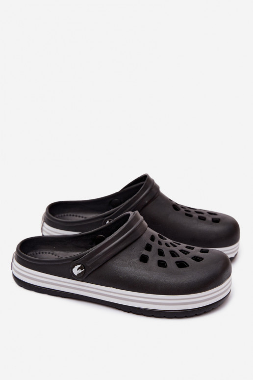 Schwarze Herren leichte Clogs MileĮay