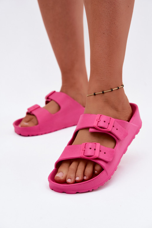 Rosa Damen leichte Clogs mit Schnallen Calico