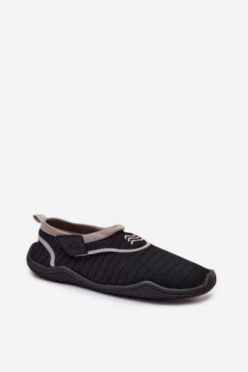 Schwarze Damen Schuhe mit klebenden Verschlüssen PROINATER PRO-26-48-114L
