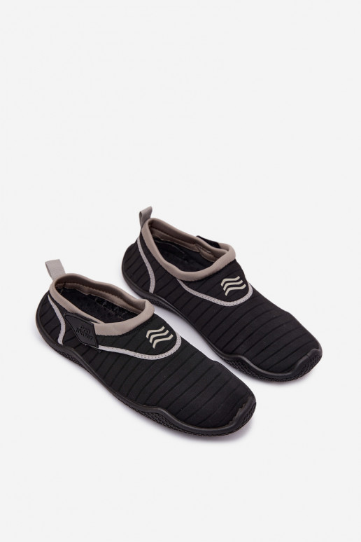 Schwarze Damen Schuhe mit klebenden Verschlüssen PROINATER PRO-26-48-114L