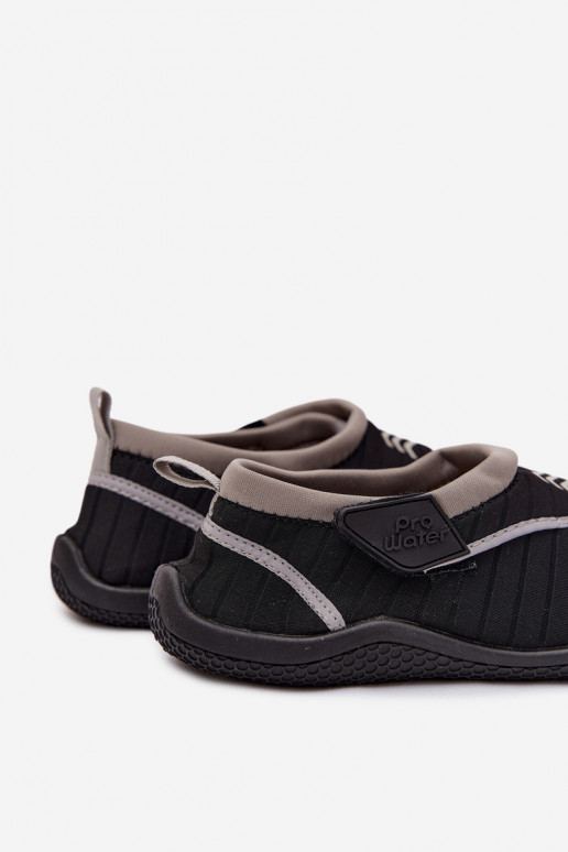 Schwarze Damen Schuhe mit klebenden Verschlüssen PROINATER PRO-26-48-114L