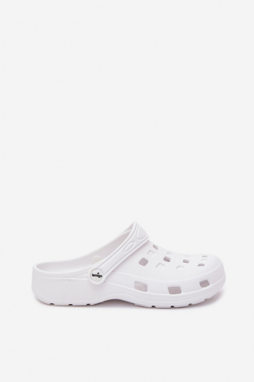 Weiße Damen leichte Clogs LEMIGO 806