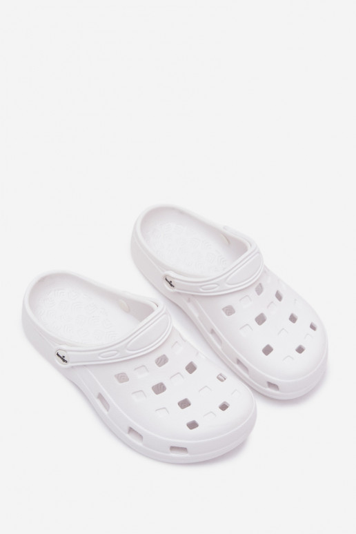 Weiße Damen leichte Clogs LEMIGO 806