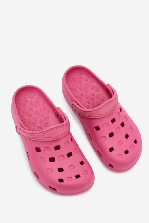 Dunkelrosa Damen leichte Clogs LEMIGO 806