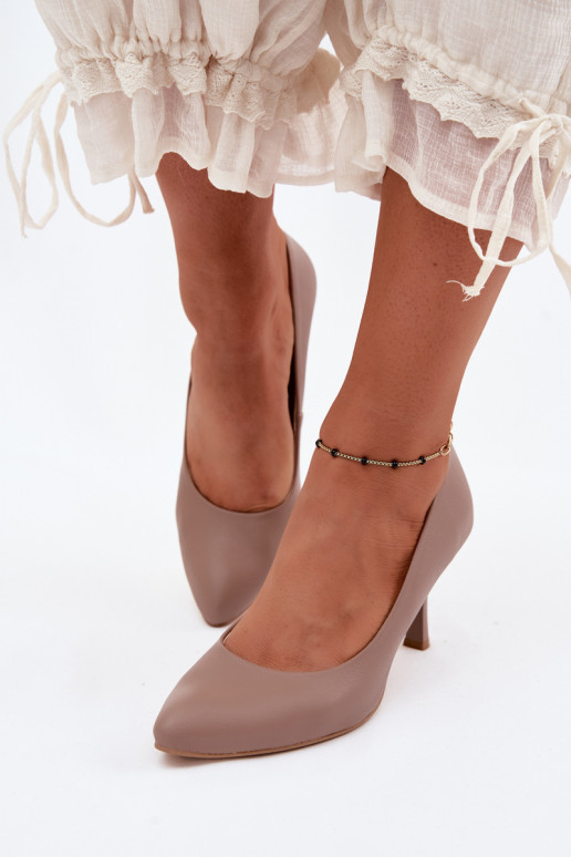 Tonfarbene High Heels aus Kunstleder Zazoo 1070