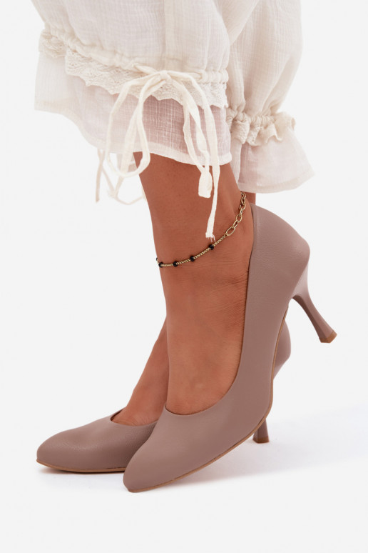 Tonfarbene High Heels aus Kunstleder Zazoo 1070
