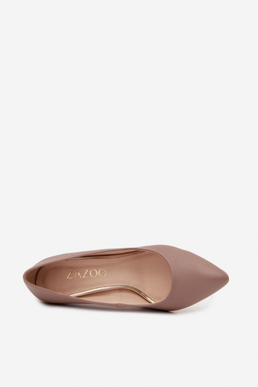 Tonfarbene High Heels aus Kunstleder Zazoo 1070
