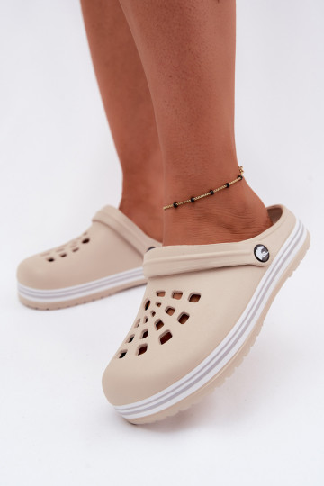 Damen leichte sandfarbene Slipper Ashby 2