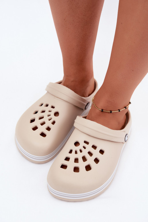 Damen leichte sandfarbene Slipper Ashby