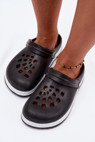 Damen leichte schwarze Slipper Ashby