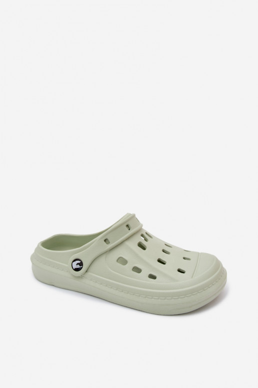 Herren leichte pastellgrüne Slipper Route