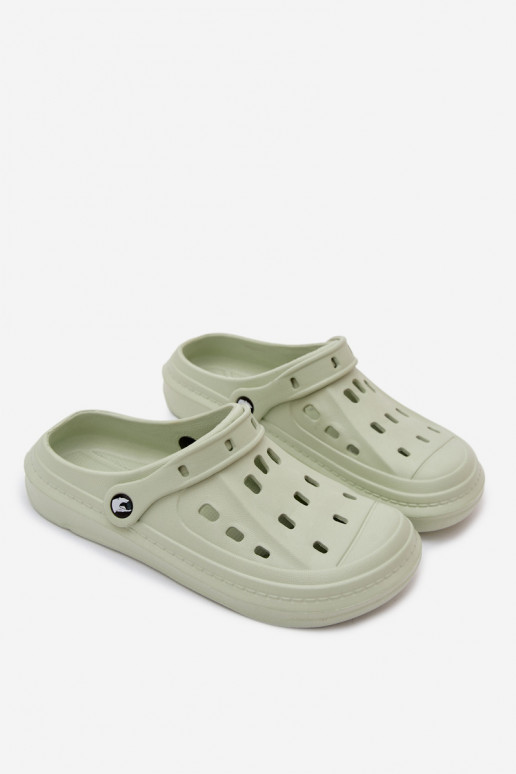 Herren leichte pastellgrüne Slipper Route