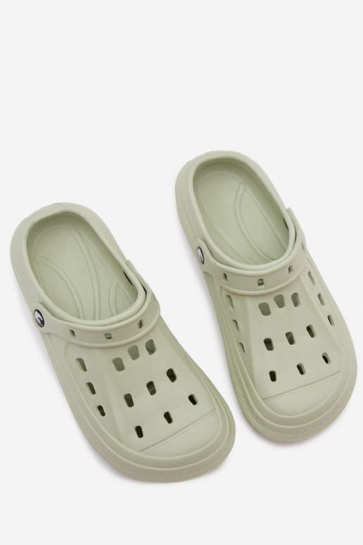 Herren leichte pastellgrüne Slipper Route