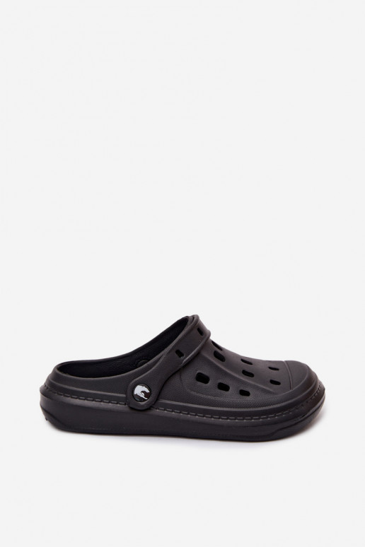 Herren leichte schwarze Slipper Route
