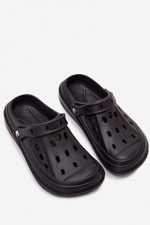 Herren leichte schwarze Slipper Route
