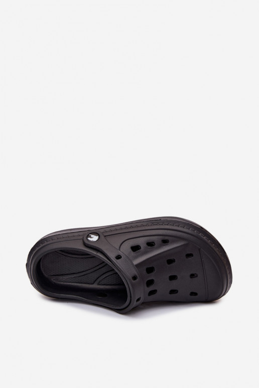 Herren leichte schwarze Slipper Route