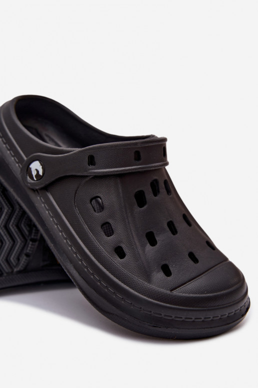 Herren leichte schwarze Slipper Route
