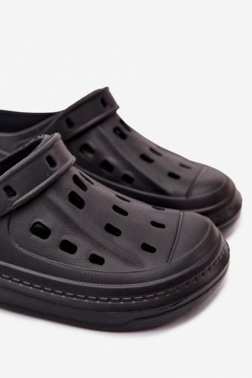Herren leichte schwarze Slipper Route