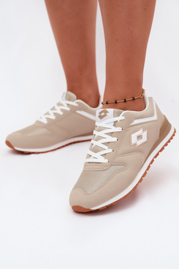 Damen sandfarbene Sneakers LOTTO 2401850U EPICAN 2