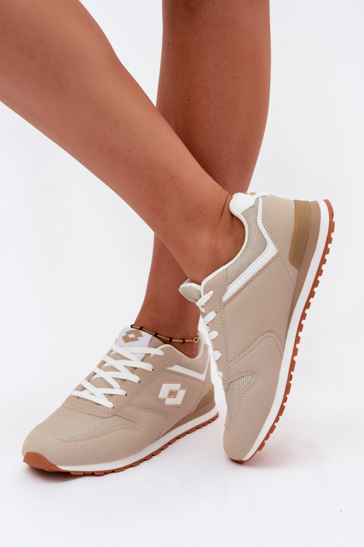 Damen sandfarbene Sneakers LOTTO 2401850U EPICAN