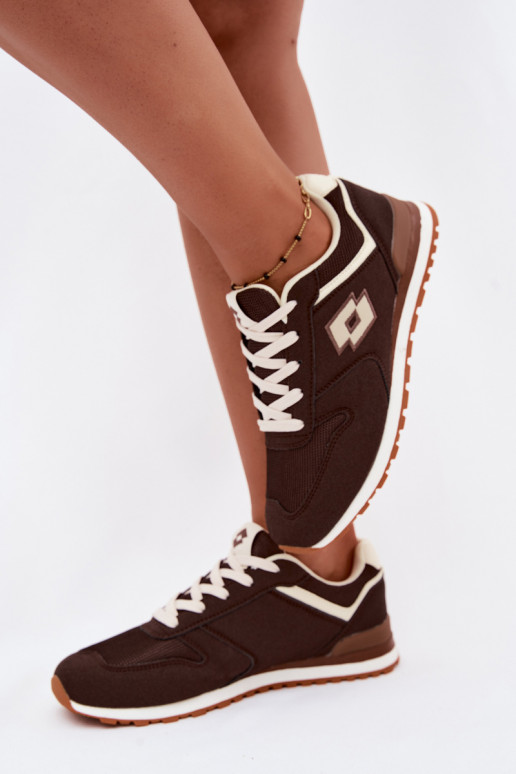 Damen schokoladenfarbene Sneakers LOTTO 2401850U EPICAN