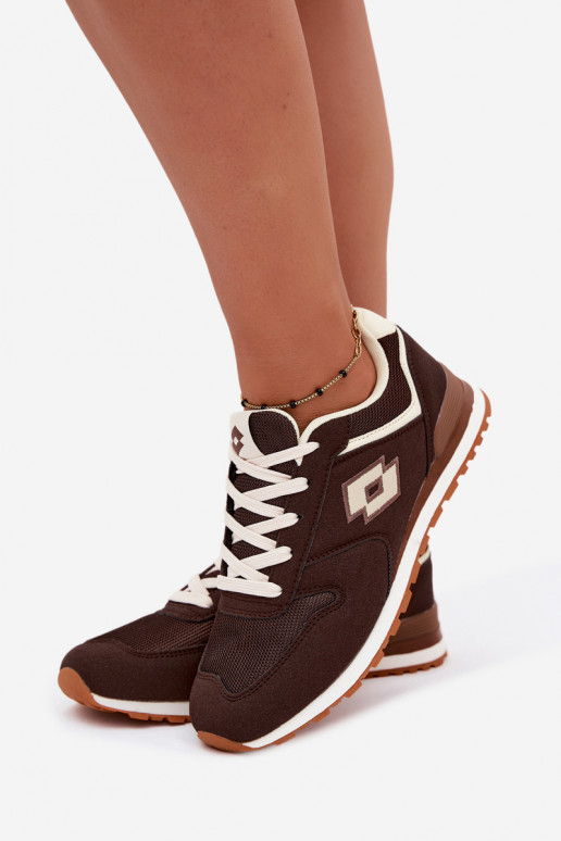 Damen schokoladenfarbene Sneakers LOTTO 2401850U EPICAN