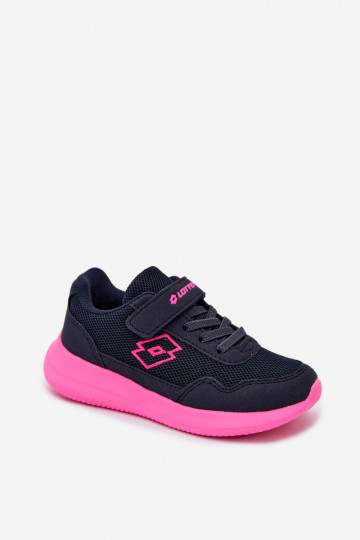 Kinder Sneakers mit Klettverschluss LOTTO 2600002K CONNEECT blau-rosa