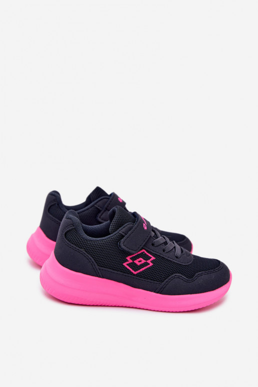 Kinder Sneakers mit Klettverschluss LOTTO 2600002K CONNEECT blau-rosa
